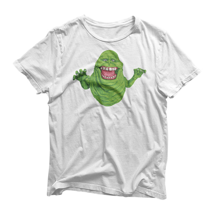 Ghostbusters 80's Movie Classic TV Series Slimer Ghost T-Shirt Halloween Top