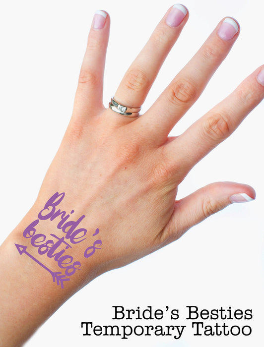 Brides Besties Premium Hen Do Temporary Tattoos Choose your Quantity