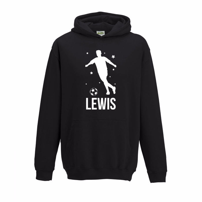 Childrens Personalised Football name Hoodie birthday gift present