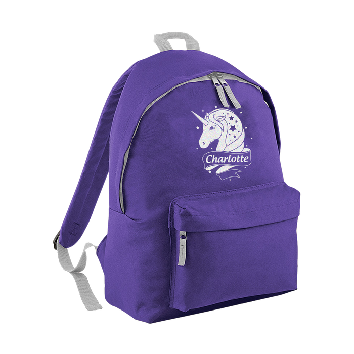 Personalised Custom Girl Child's Unicorn Designed School Backpack Bag Rucksack
