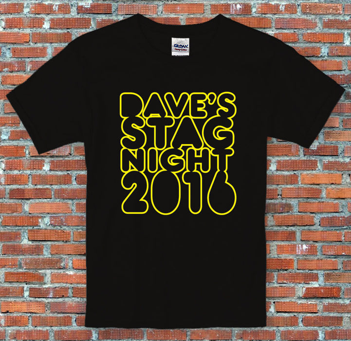 Men's Personalised Stag Do / Night Out / Lads Holiday / Wedding / Party T-Shirt