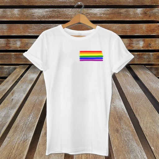 Pride Small Rainbow LGBT T-Shirt Top - Present Gift - Birthday Christmas - Gay