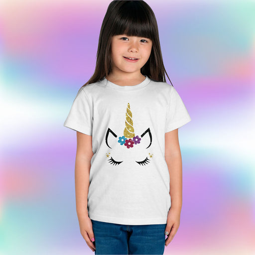 Glitter Unicorn Face T-Shirt