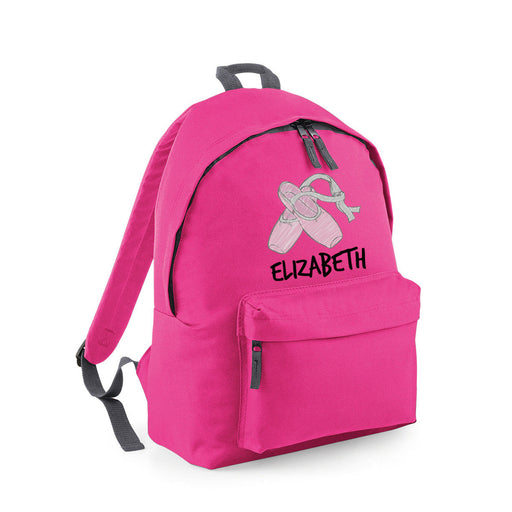 Personalised Custom Customised Kids Name Ballet Dancing Shoes Backpack Rucksack