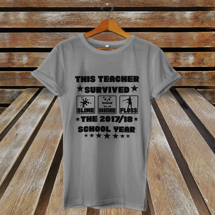 This Teacher Survived 2017/18 School Year Funny Teaching leaving Gift T-Shirt