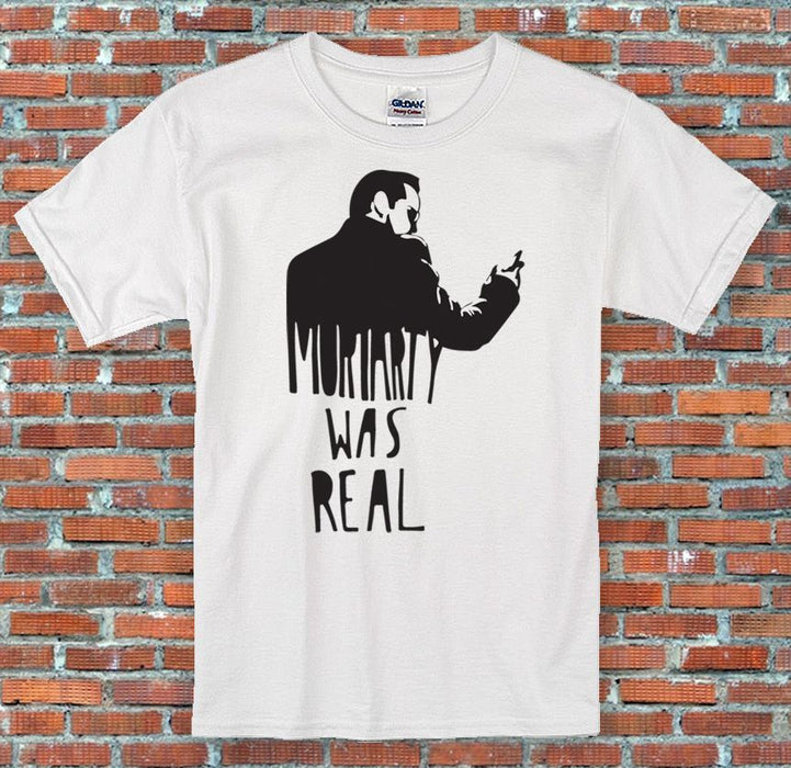 "Moriarty Was Real", Funny, Cool, Classic, Retro,Sherlock T-Shirt S-2XL