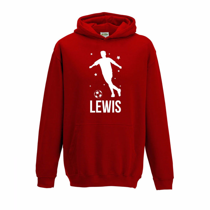 Childrens Personalised Football name Hoodie birthday gift present