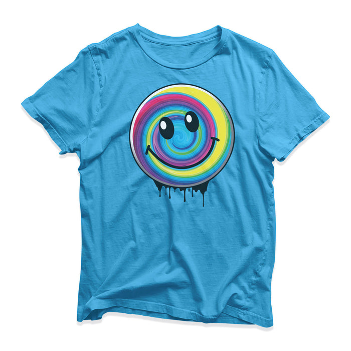 Psychedelic Smiling T-Shirt - Funny Novelty - Wacky Weird Crazy - Gift Present