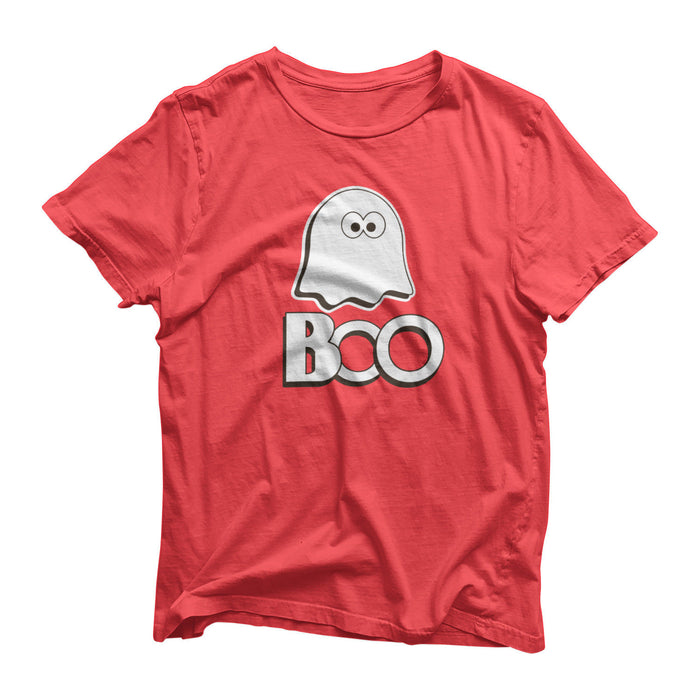 Ghost Boo T-Shirt - Scary Funny Halloween - Ghost Vampire Bat Dead Costume