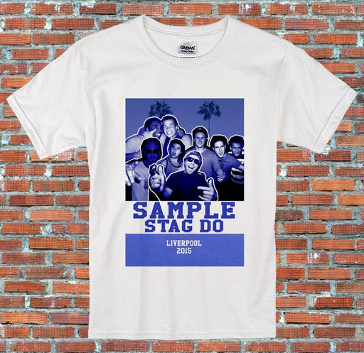 Stag Do Collage Use Your Own Photos Personalised Party Engagement T-Shirt S-2XL