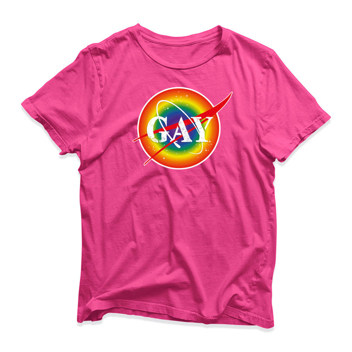 LGBT Gay Pride T-Shirt - Pride Proud - NASA Rainbow Top Birthday Present Gift