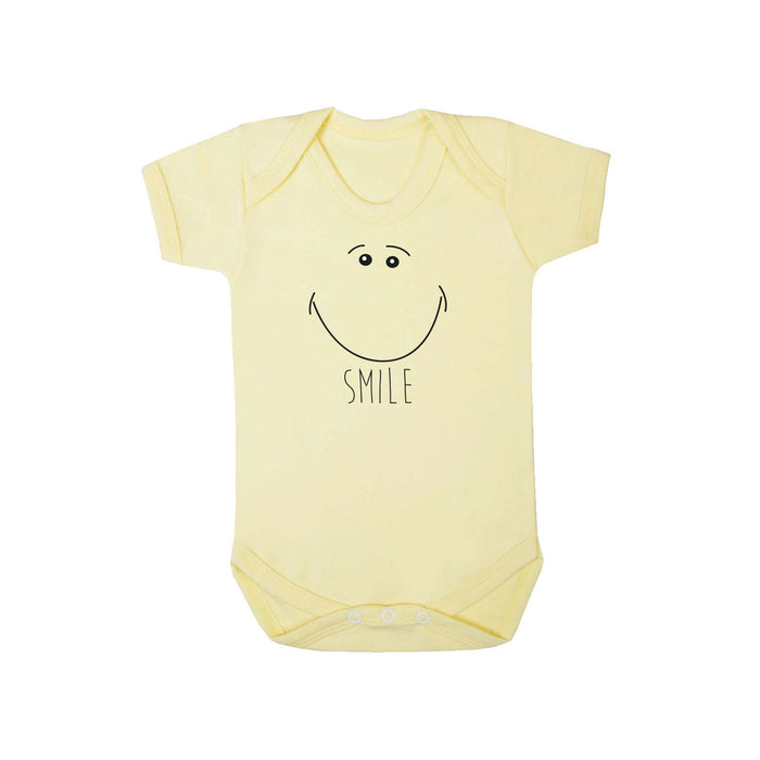 Cute Smile Baby-grow Baby-vest  - Funny Novelty - Happy Present Gift Newborn