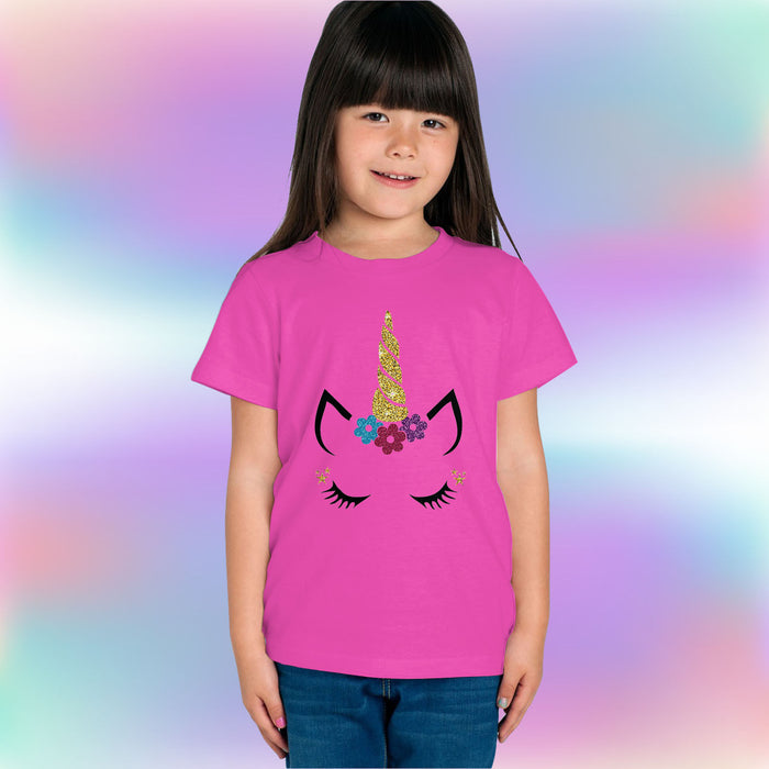Glitter Unicorn Face T-Shirt