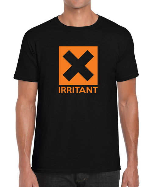 Warning: Irritant Fathers Day Grump Dad Granddad Funny Gift Graphic T Shirt