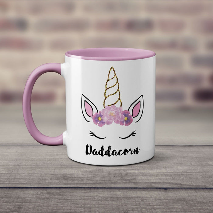 Mummacorn & Babycorn Cute Unicorn Pink and White Cup Mother and Daughter Mug Set