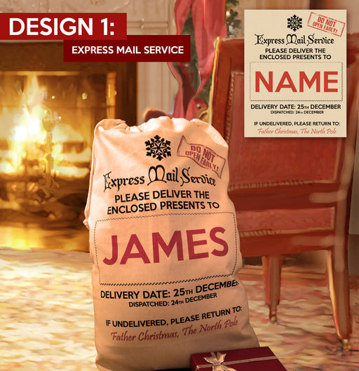 Choose Your Design Large Personalised Cotton Santa Christmas Present Sacks Sack
