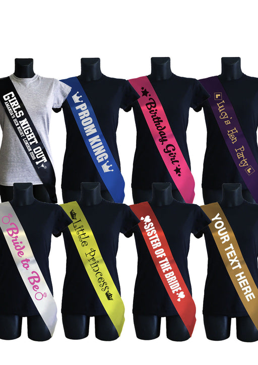 Personalised Sash (Hen Party / Do / 18th / 21st Birthday) Custom UK Printed