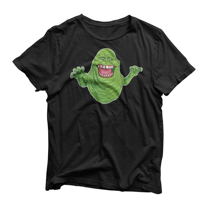 Ghostbusters 80's Movie Classic TV Series Slimer Ghost T-Shirt Halloween Top