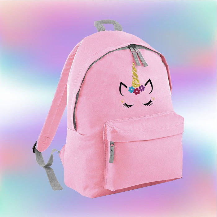 Glitter Unicorn Face Backpack