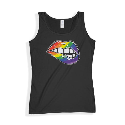 LGBT Pride Sexy Lips Womens Vest Top - Present Gift - Festival Parade