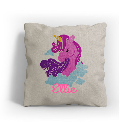 PERSONALISED Unicorn Printed Cushion Cover Cute Rainbow Kids Name Gift Present