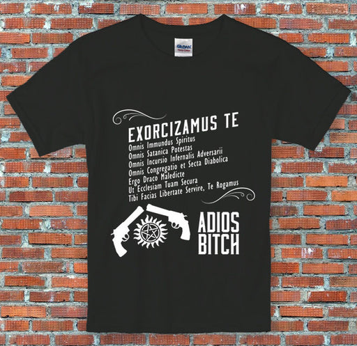 Exorcizamus Te Adios Bitch Supernatural Inspired T Shirt S M L XL 2XL