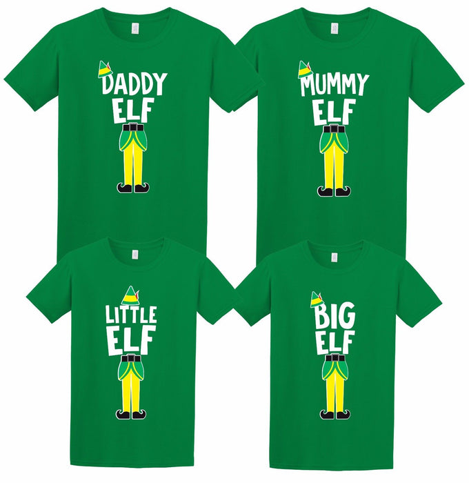 Elf Family Tee Mummy Daddy Kids Little Big Christmas Movie Gift Inspired T-Shirt