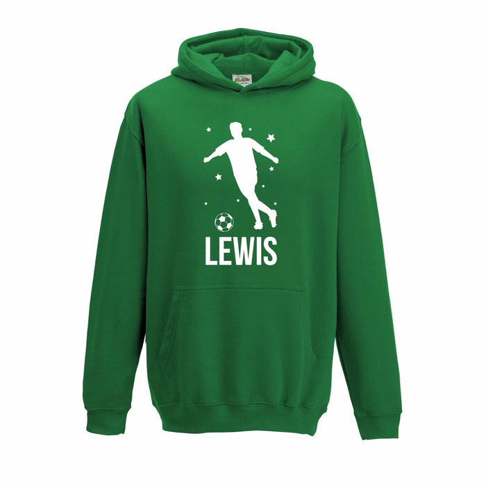 Childrens Personalised Football name Hoodie birthday gift present