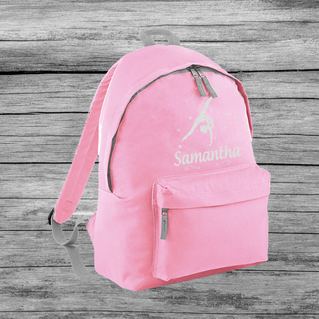 Personalised Gymnastic Girl's Adjustable Custom Backpack Rucksack Bag 3 Colours