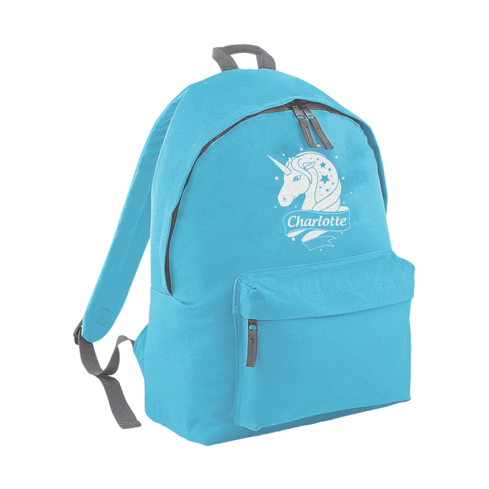 Personalised Custom Girl Child's Unicorn Designed School Backpack Bag Rucksack