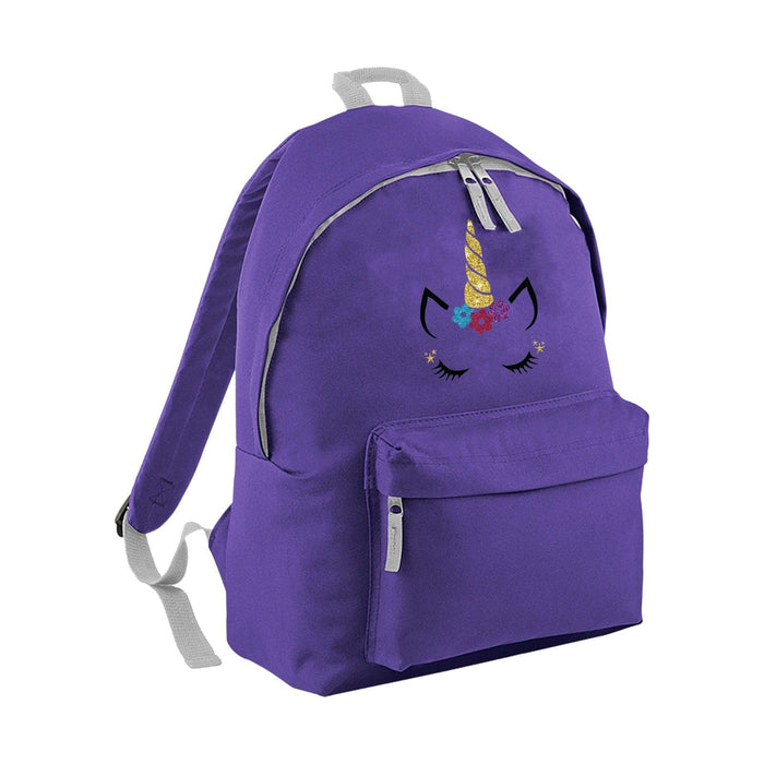Glitter Unicorn Face Backpack