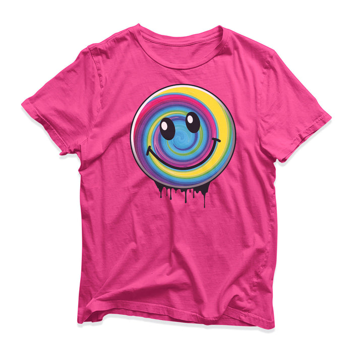 Psychedelic Smiling T-Shirt - Funny Novelty - Wacky Weird Crazy - Gift Present