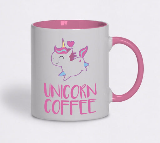 " Unicorn Coffee " Cute Unicorn funny Slogan pink white Ceramic Mug