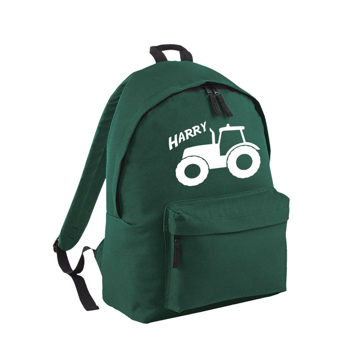 Personalised Tractor Backpack - Kids Boys Bag School Present Gift Birthday