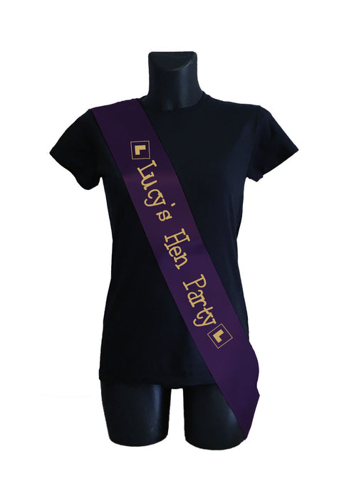 Personalised Sash (Hen Party / Do / 18th / 21st Birthday) Custom UK Printed