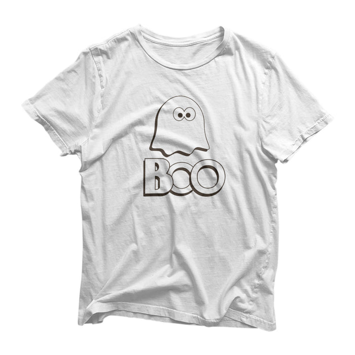 Ghost Boo T-Shirt - Scary Funny Halloween - Ghost Vampire Bat Dead Costume