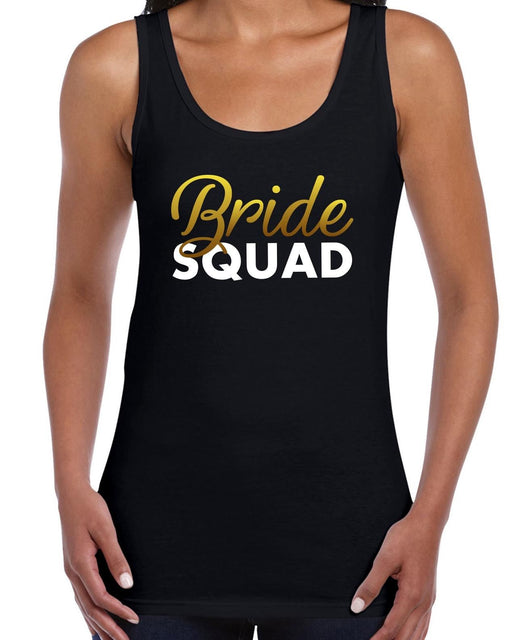 Bride Squad Hen Party Tribe Bride Cute Drink Black Vest T-shirt