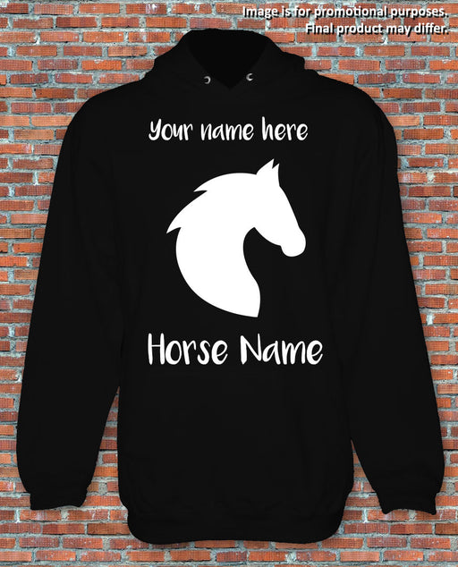 Horse Riding Hoodie Personalised Gift Present Choose Your Own Names S-2XL