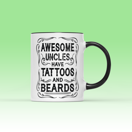 Awesome Uncles Have Tattoos And Beards Mug