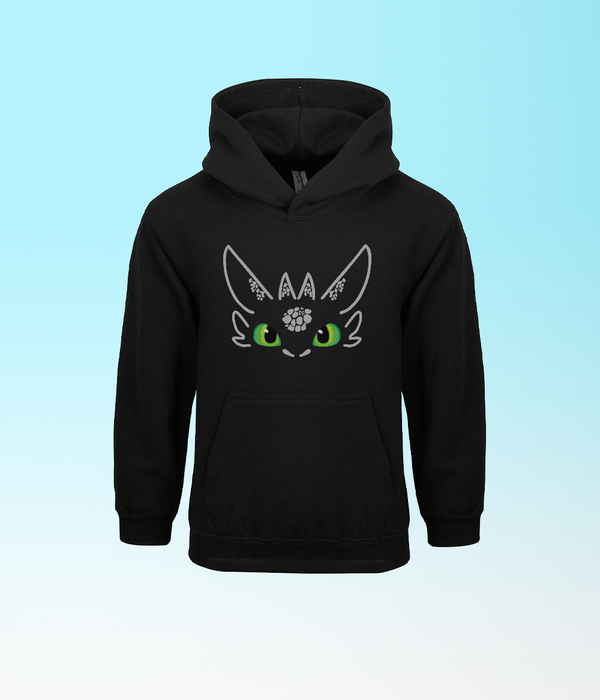 Green Eyed Dragon Black Hoodie