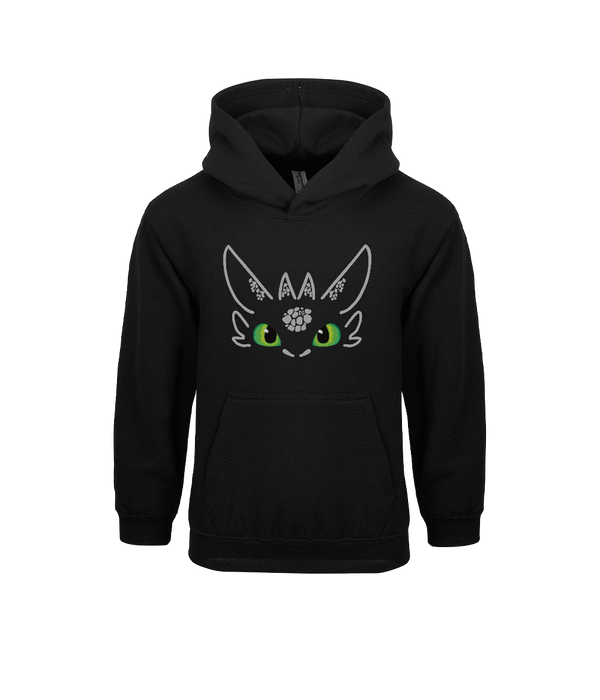Green Eyed Dragon Black Hoodie