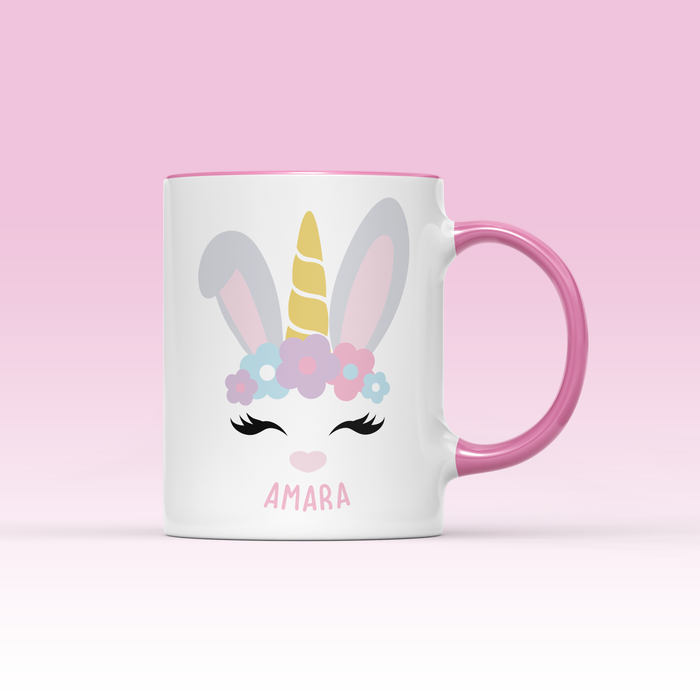 Personalised Glitter Unibunny Mug