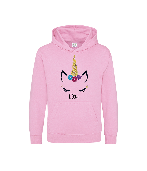 Personalised Unicorn Face Hoodie