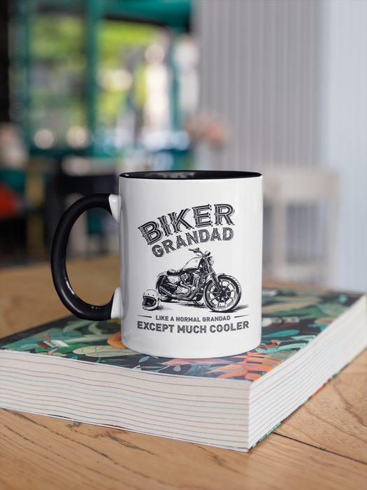 Biker Grandad and Helmet Mug