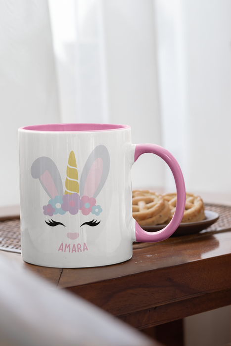 Personalised Glitter Unibunny Mug