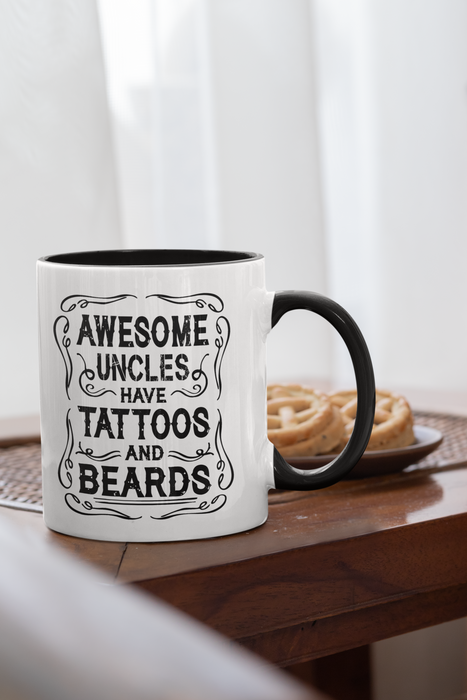 Awesome Uncles Have Tattoos And Beards Mug