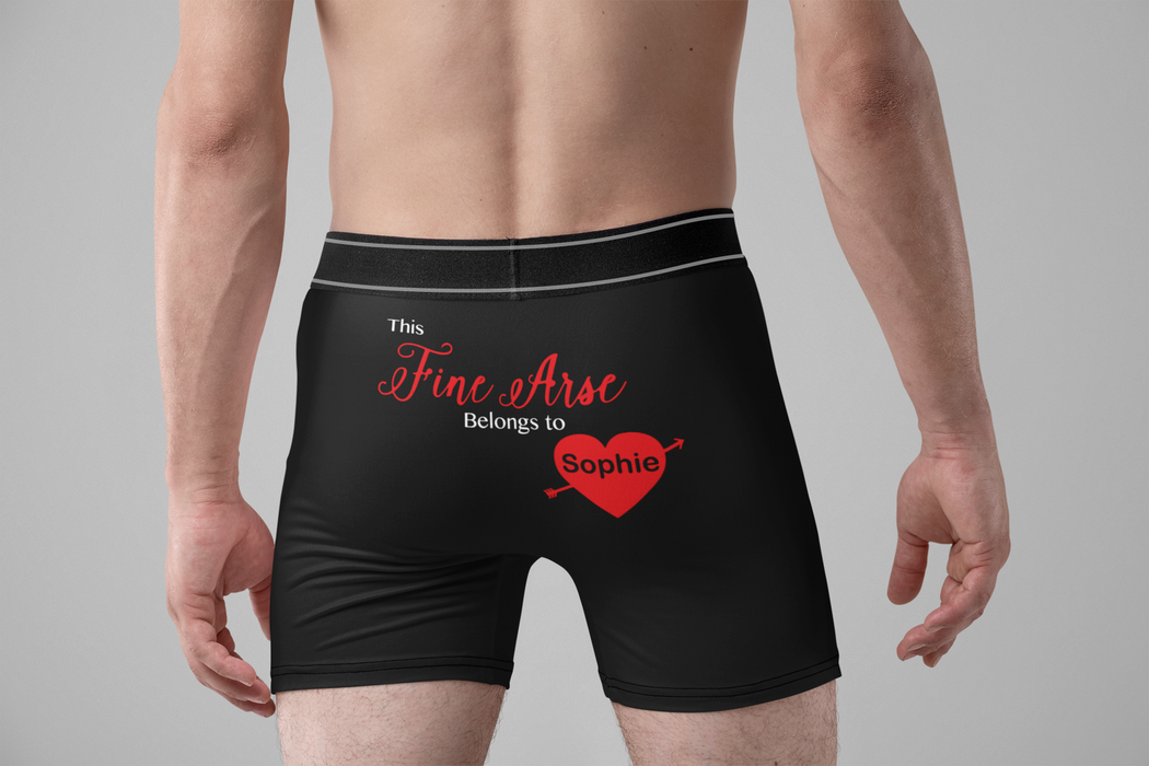 Fine Arse Men's Personalised Name Boxers