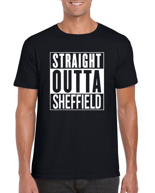 "Straight Outta Sheffield" Funny Gift Compton Parody T-Shirt