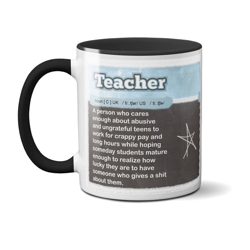 Definition of A Teacher - Funny Novelty Mug - Leavers School Gift - Coffee Tea