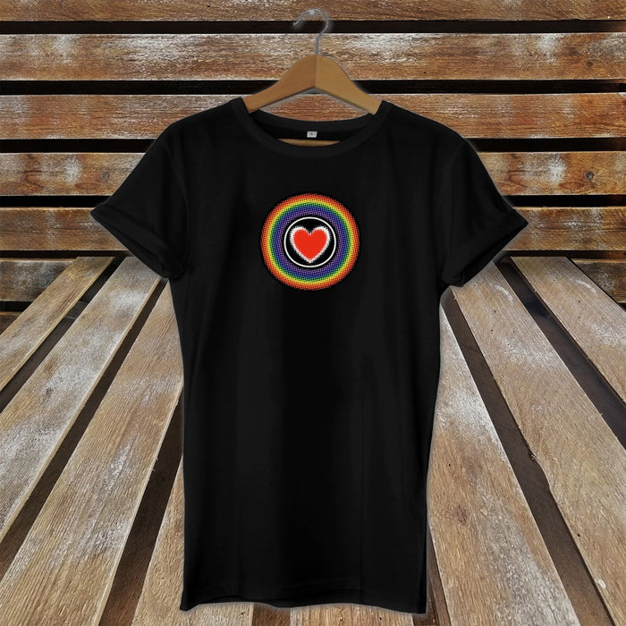 Rainbow Heart T-Shirt - LGBT - Gay Pride - Proud Pride Chest Top